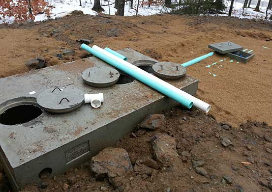 Septic system installation